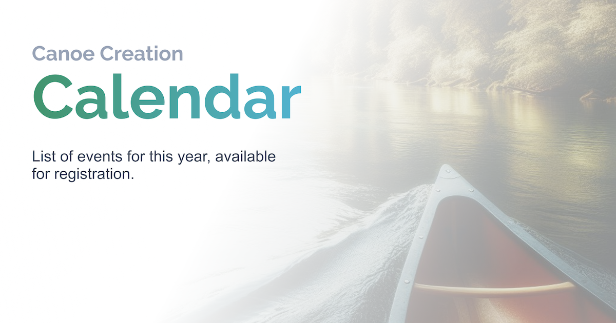 Canoe Creation Calendar